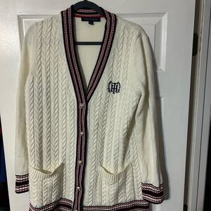 Tommy Hilfiger Cream and Black Sweater
